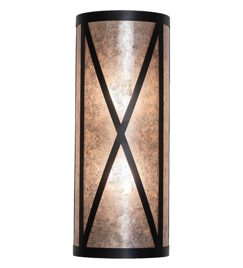 7" Wide Saltire Craftsman Wall Sconce