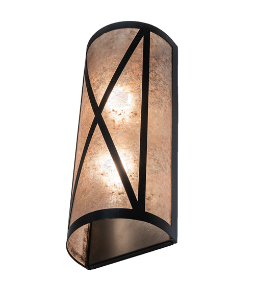 7" Wide Saltire Craftsman Wall Sconce