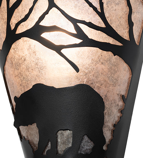 8" Wide Bear At Dawn Wall Sconce