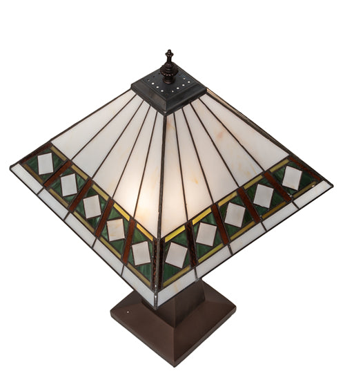 24" High Diamond Band Mission Table Lamp