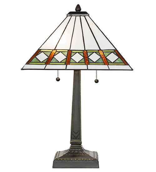 22" High Diamond Band Mission Table Lamp