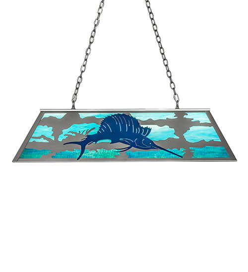 48" Long Sailfish Oblong Pendant