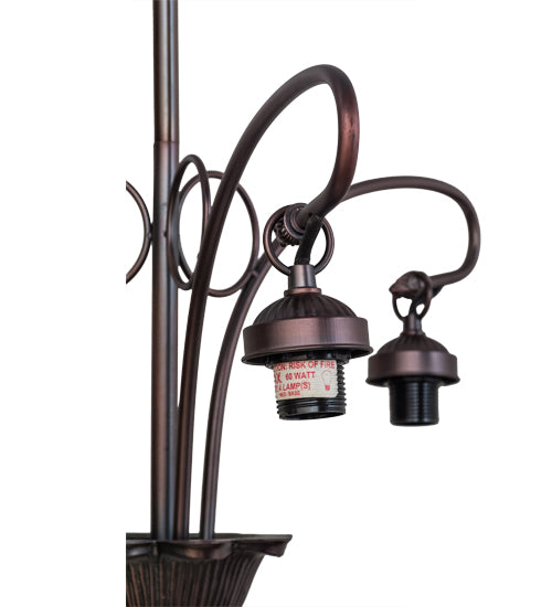 24"W Mahogany Bronze 3 Lt Chandelier Hardware