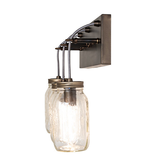 18" Wide Mason Jar 3 Light Vanity Light