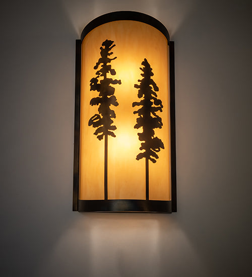 9" Wide Tall Pines Wall Sconce