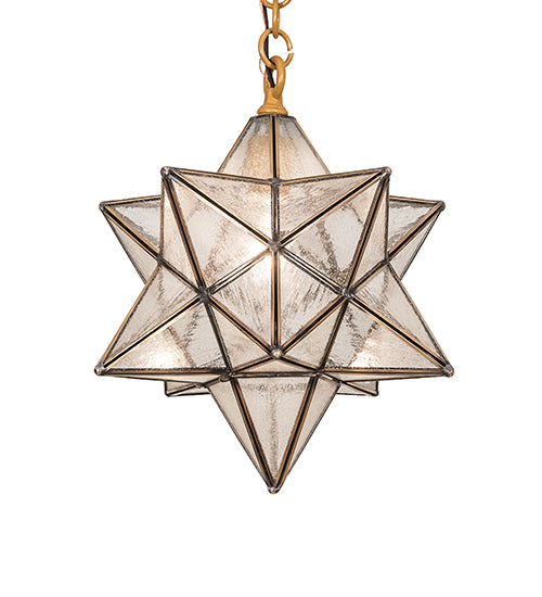 12" Wide Moravian Star Pendant