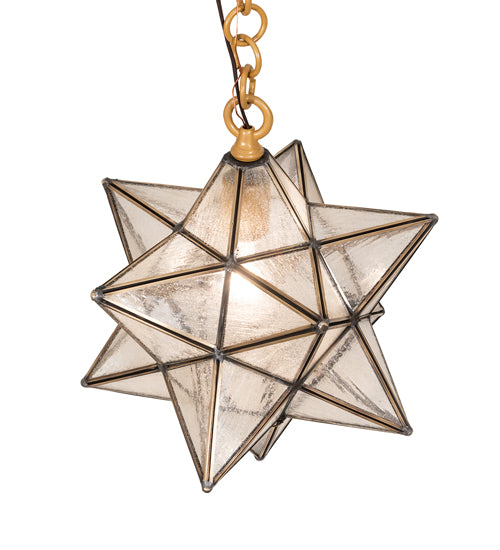 12" Wide Moravian Star Pendant