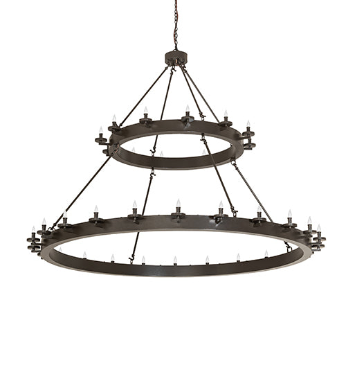 72" Wide Loxley 36 Light Two Tier Chandelier