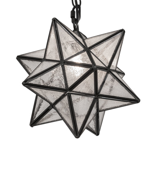 9" Wide Moravian Star Mini Pendant