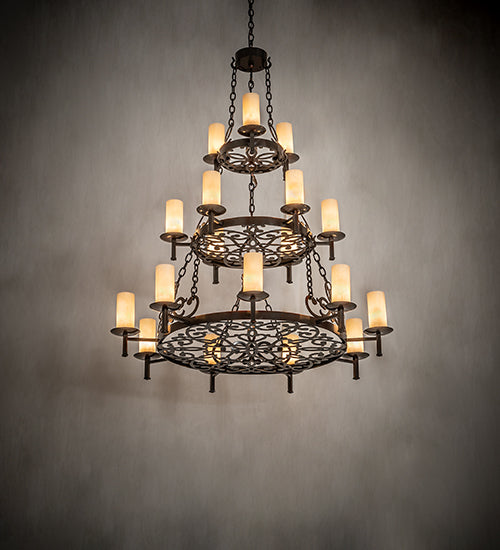 48" Wide Newcastle 18 Light Three Tier Chandelier