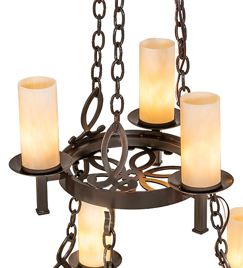 48" Wide Newcastle 18 Light Three Tier Chandelier