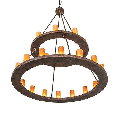 54" Wide Loxley 24 Light Two Tier Chandelier