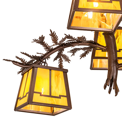 28" Wide Pine Branch Valley View 4 Light Chandelier