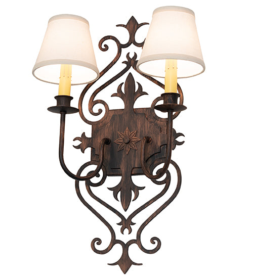 13" Wide Louisa 2 Light Wall Sconce