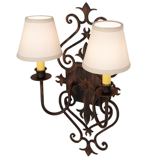 13" Wide Louisa 2 Light Wall Sconce