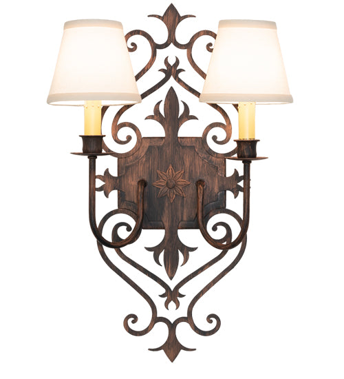 13" Wide Louisa 2 Light Wall Sconce