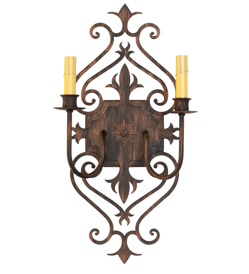 13" Wide Louisa 2 Light Wall Sconce