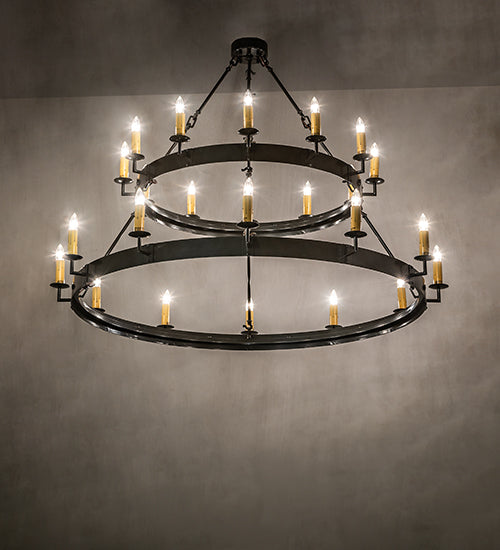 60" Wide Suffolk 24 Light Two Tier Chandelier