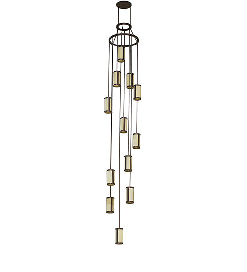 30" Wide Cartier 12 Light Cascading Chandelier