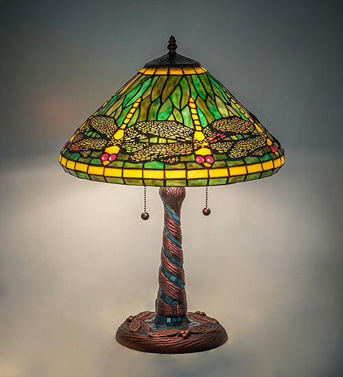 23" High Tiffany Dragonfly Table Lamp