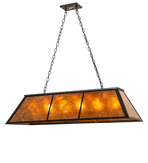 48" Long Tri-Panel Oblong Pendant