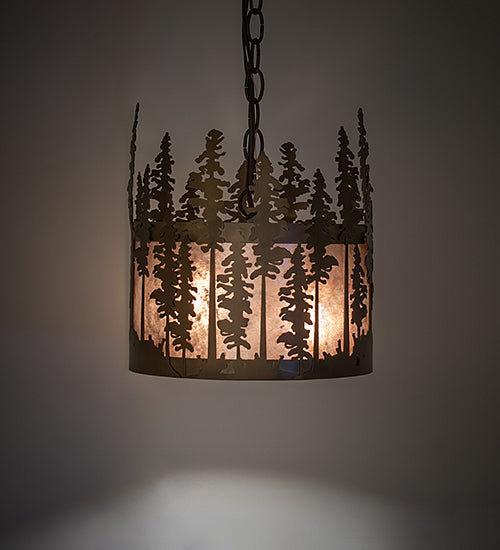 10" Wide Tall Pines Pendant