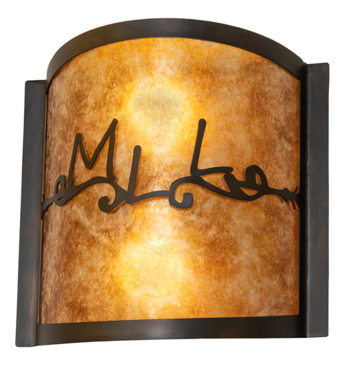 12" Wide Personalized Mll Wall Sconce