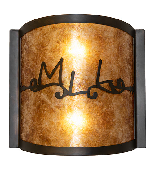 12" Wide Personalized Mll Wall Sconce