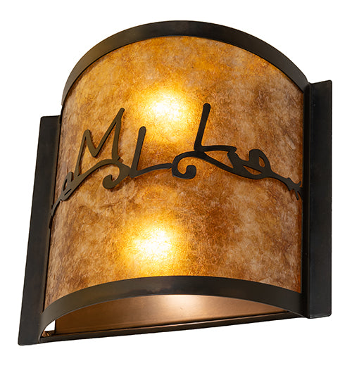 12" Wide Personalized Mll Wall Sconce