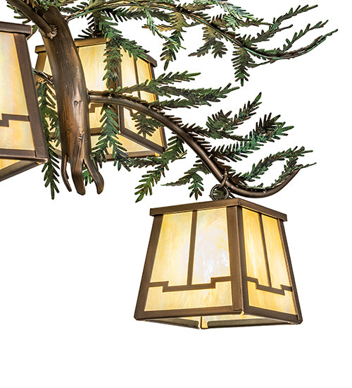 29" Wide Pine Branch 5 Light Chandelier