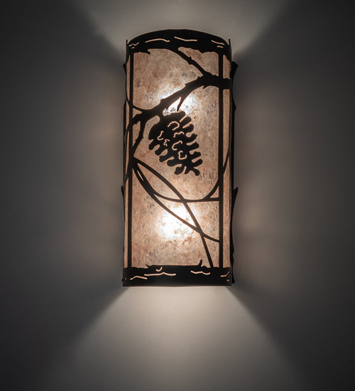 6" Wide Whispering Pines Left Wall Sconce