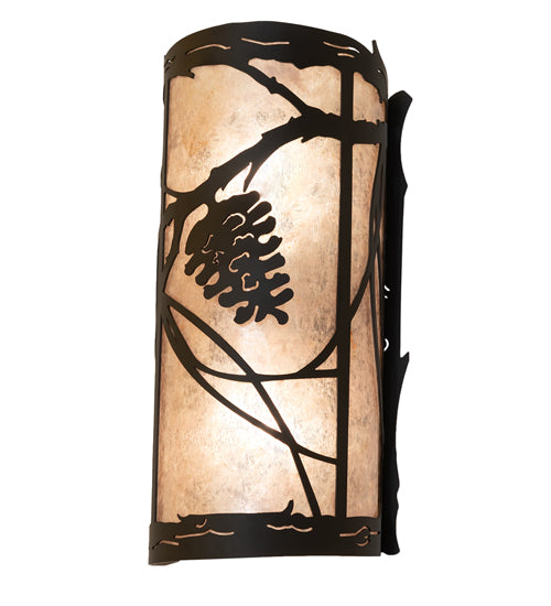 6" Wide Whispering Pines Left Wall Sconce