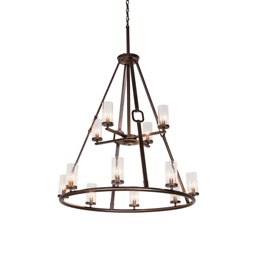 38" Wide Loxley Hugo 12 Light Chandelier