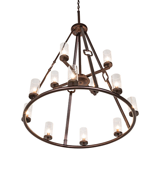 38" Wide Loxley Hugo 12 Light Chandelier