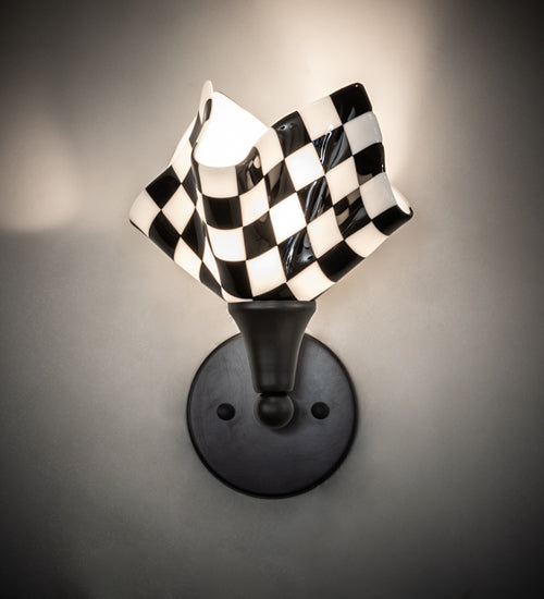 8" Wide Handkerchief Grand Prix Wall Sconce