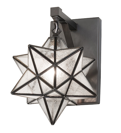 9" Wide Moravian Star Wall Sconce