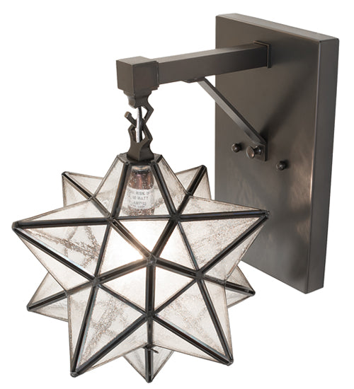 9" Wide Moravian Star Wall Sconce