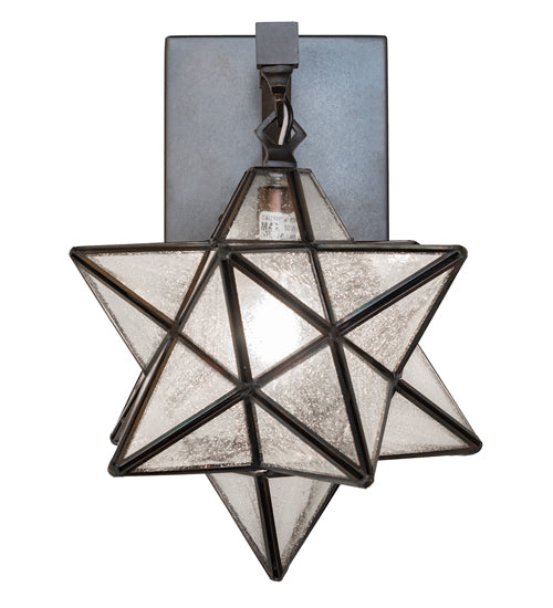 9" Wide Moravian Star Wall Sconce