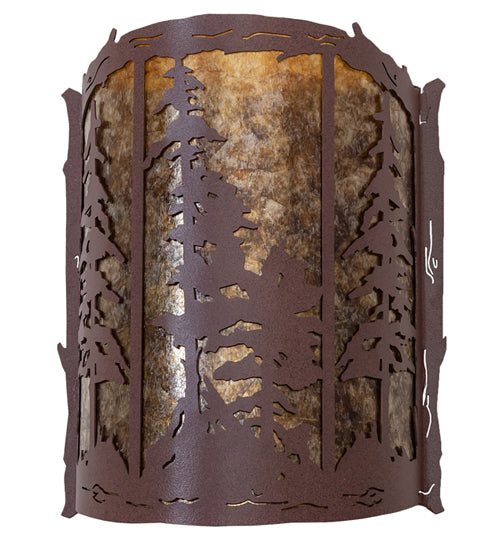 12" Wide Tall Pines Wall Sconce