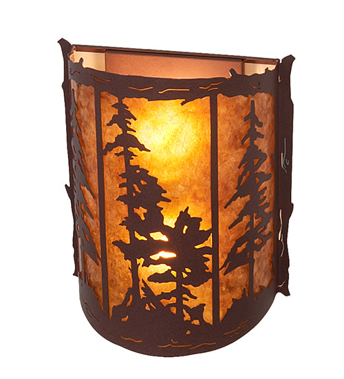 12" Wide Tall Pines Wall Sconce