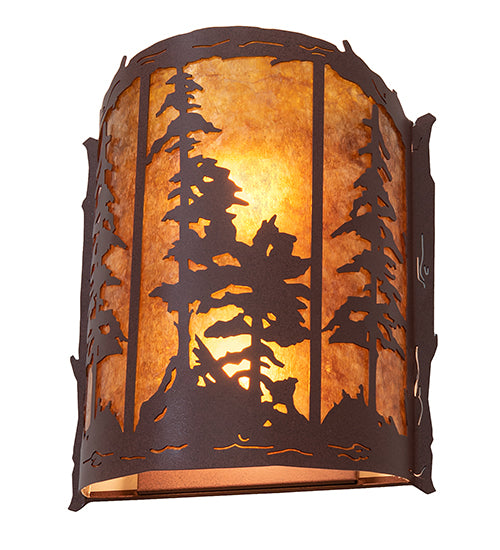 12" Wide Tall Pines Wall Sconce