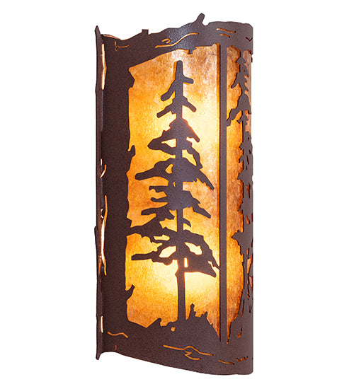 12" Wide Tall Pines Wall Sconce