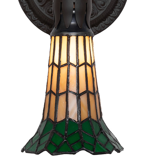 5.5" Wide Stained Glass Pond Lily Wall Sconce