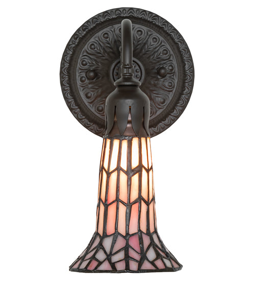 5.5" Wide Stained Glass Pond Lily Wall Sconce