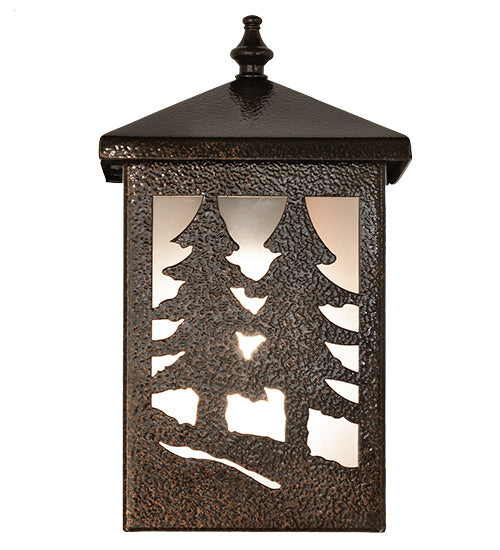 6" Wide Twin Spruce Trees Wall Sconce