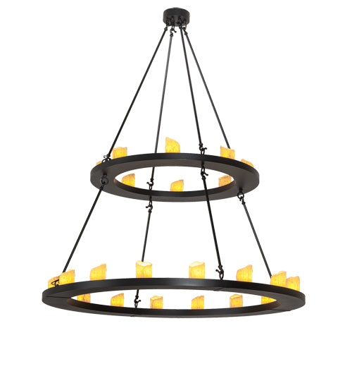 54" Wide Loxley 24 Light Two Tier Chandelier