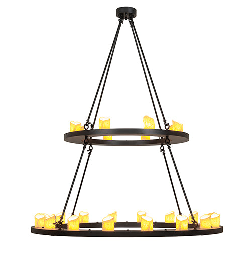 54" Wide Loxley 24 Light Two Tier Chandelier