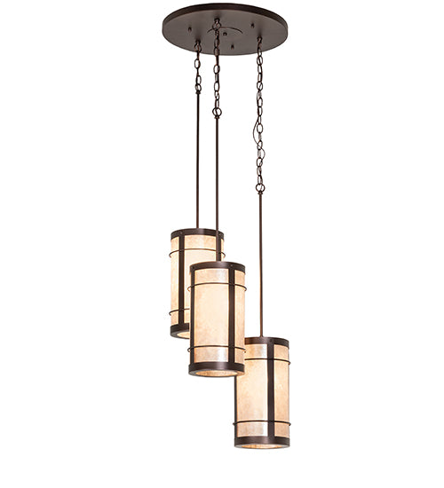 18" Wide Villa 3 Light Cascading Pendant