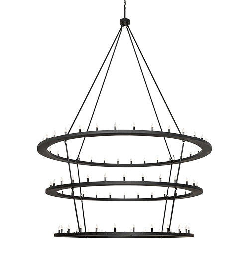 90" Wide Loxley 85 Light Three Tier Chandelier