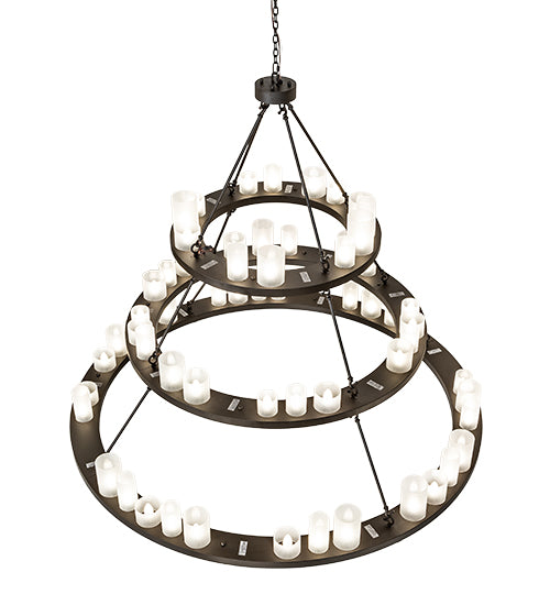 72" Wide Loxley Shelburne 3 Tier Chandelier